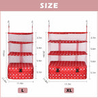 Surblue Hanging Closet Storage Bag Collapsible 3-Shelf Washable Oxford Fabric - Image 5