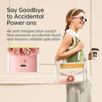 JISULIFE Handheld Portable Fan, Stronger and Longer-Lasting: 5 Speed, 3600mAh - Image 7