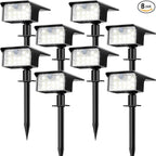 nipify 8 Pack Solar Spot Lights Outdoor by Nipify