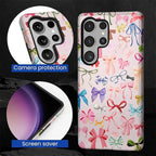 for Samsung Galaxy S25 Ultra Case, HL2 Aesthetic Color Bow Tie Hybrid 2 Layer - Image 4