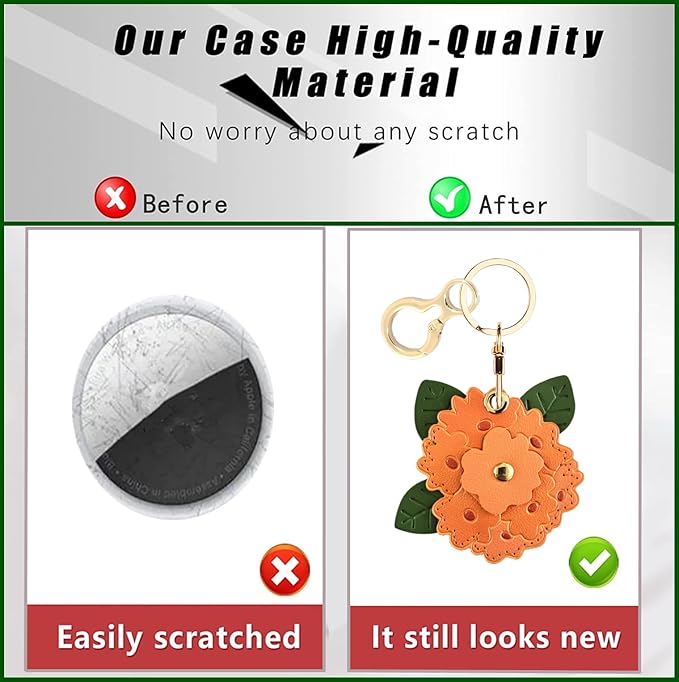BORKUANA Leather Keychain Holder Case Compatible - Image 3