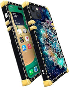 Compatible with iPhone 14 Case, Starry Sky Colourful Mandala Luxury Golden - Image 3