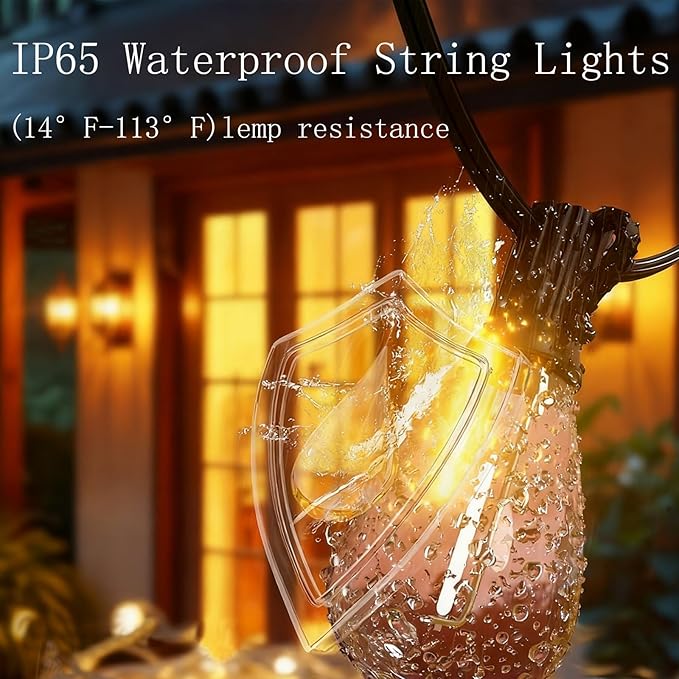 REEMEER 120FT Outdoor String Lights, Ultra Long Waterproof 30+2 Shatterproof - Image 5