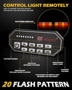 HLauto 604N Emergency Dash Strobe Lights: 2x16.8 inch Amber Red Security Light - Image 5