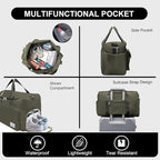 Suruid Gym Bag for Women Men, Travel Duffle Bag Large Capacity Carry On - Image 3