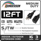 12FT 16/3 Outdoor Extension Cord - Image 2