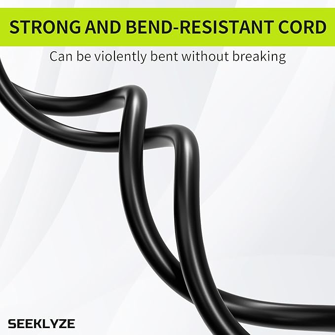 16/3 Black Extension Cord 4 FT, Indoor Extension Cord - Image 5