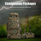 100L Camping Hiking Backpack, Molle military Tactical rucksack backpack - Image 3