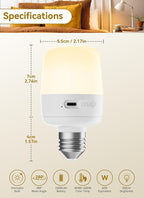 Minetom E26 Rechargeable Light Bulbs - Image 7