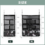 Surblue Hanging Closet Storage Bag Collapsible 3-Shelf Washable Oxford Fabric - Image 5