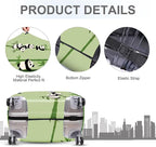 ANNA QUEEN Cute Panda Bamboo Luggage Cover, Cartoon Animal Suitcase Protector - Image 3
