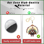 BORKUANA Leather Keychain Holder Case Compatible - Image 3