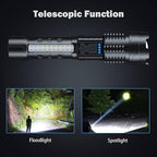 Cinlinso Flashlight High Lumens Rechargeable 2 Pack, 990000 Lumen Super Bright - Image 4