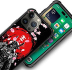 for iPhone 12 Pro Max Case, Sakura Japanese Samurai Pattern Graphic Design Girl - Image 3