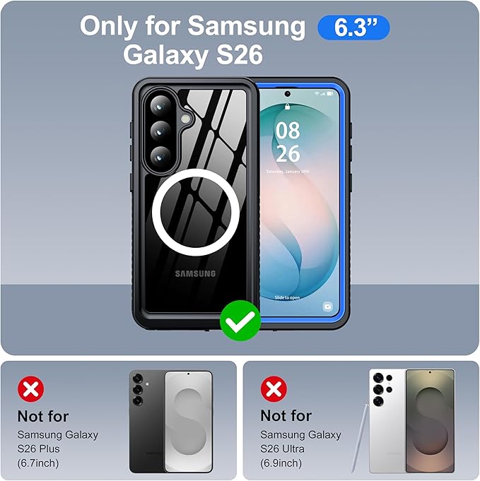 ANTSHARE for Samsung Galaxy S26 Case Waterproof, Built-in Lens & Screen - Image 2