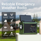 Solar Radio Emergency Hand Crank 12000mAh - Image 2