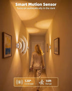 EZVALO Motion Sensor Wall Sconces, Battery Operated Wall Lights - Image 3
