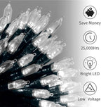 Brightown Battery Operated Christmas Lights 2 Pack 18 Feet 50 LED Clear Mini - Image 5