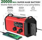 Leaton Emergency Radio NOAA Weather Radio Hand Crank & Solar Charging - Image 5