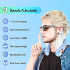 KIDEE Neck Fan, Portable Fan, Neck Fans Rechargeable, Upgraded LED Display - Image 2