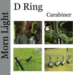 6 Pack Small Locking Carabiner, 3 Inch Aluminum D-Shape Snap Hook - Image 5