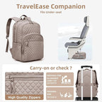 Backpack for Women, College Backpack, Quilted Casual Daypack, Waterproof - Image 6