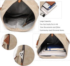 KL928 PU Leather Vintage Backpack – Large Casual Daypack Outdoor Travel - Image 4