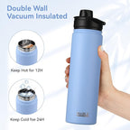 HASLE OUTFITTERS Insulated Water Bottle 22 oz Double Wall Stainless Steel Water - Image 4