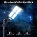 2 Pack Solar Street Lights Outdoor Waterproof 6500K 13000LM LED Solar Flood - Image 5