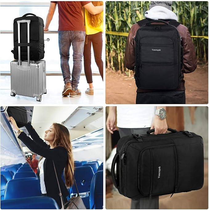 Vancropak Carry On Backpack, 40L Expandable Extra Large Travel Backpack - Image 6