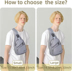 AMJ Crossbody Sling Bag Men Women, Casual Shoulder Backpack, Chest Daypack - Image 6