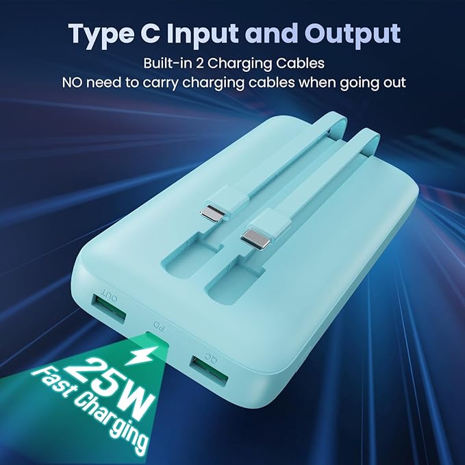 Portable Charger 40, 800mAh Power Bank, 25W PD QC 4.0 Fast Charging Portable - Image 4