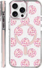 Case for iPhone 13 Pro Max, Disco Balls Pink Phone Case Design，for Women Girls by Toulas