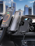 Wireless Car Charger, MOKPR Auto-Clamping Car Mount 15W/10W/7.5W Fast Charging - Image 4