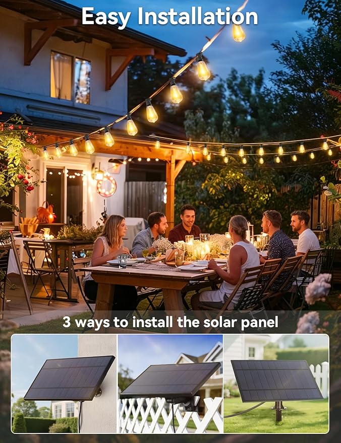 Brightever 150FT Solar String Lights Outdoor Waterproof - Image 8