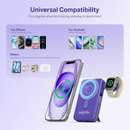 Magnetic Portable Charger Built-in Cables, 10000mAh Fast Charging Wireless - Image 5