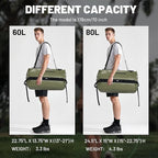 MIER Waterproof Duffel Bag Motorcycle Dry Bag Backpack Large Roll-Top Heavy - Image 7