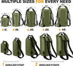 Waterproof Dry Bag, 5L/10L/20L/30L/40L Roll Top Lightweight Storage Backpack - Image 2