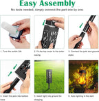 TomCare Flickering Flames Pathway Lights Solar Powered Decorative Garden - Image 6