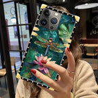 Compatible with iPhone 12 Pro Max Case, Colourful Dragonfly Pink Lily Pads - Image 6