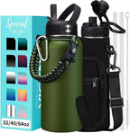 32 oz Water Bottles Insulated by VICKNIY