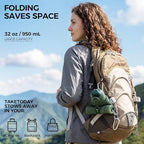 TakeToday Collapsible Water Bottles 32oz, Foldable Travel Bottle, TSA-Approved - Image 3