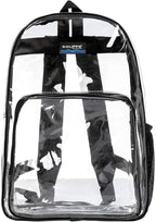 K-Cliffs Large Transparent Backpack Clear Heavy Duty School Bag Durable Student - Image 2