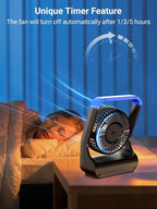 Gazeled Battery Operated Fan, Camping Fan Battery Powered, Super Long Lasting - Image 6