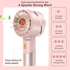 Handheld Fan, Portable Turbo Fan, Powerful Personal Fan, USB Rechargeable Mini - Image 2