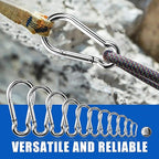 Large Carabiner Clip Hooks, 304 Stainless Steel Spring Snap Hook Fits Camping - Image 6