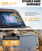 BALDR 12V Solar Battery Charger, 13W Waterproof Dual Sided Battery Maintainer - Image 5