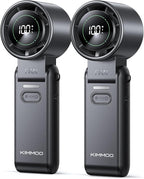 KIMMOO 2 Pack Black Portable Handheld Turbo Fan-100 Speeds, Powerful 20000 RPM by KIMMOO