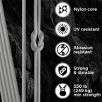 TECEUM 5/32" Paracord Rope 1000 – 1000ft / 200ft / 100ft / 50ft – Tactical - Image 3