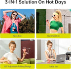 JISULIFE Handheld Fan Life7 – Ultimate Flexibility: Wide & Strong Airflow - Image 2